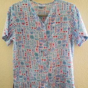Scrub Top - (2/$10) Small Button Down